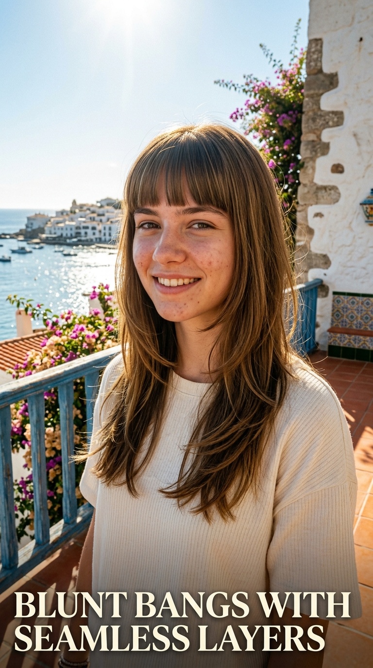 Blunt Bangs with Seamless Layers