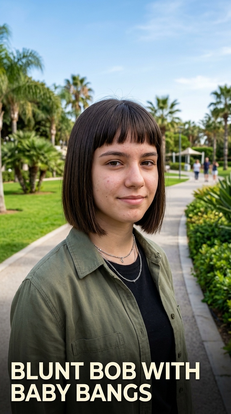 Blunt Bob with Baby Bangs