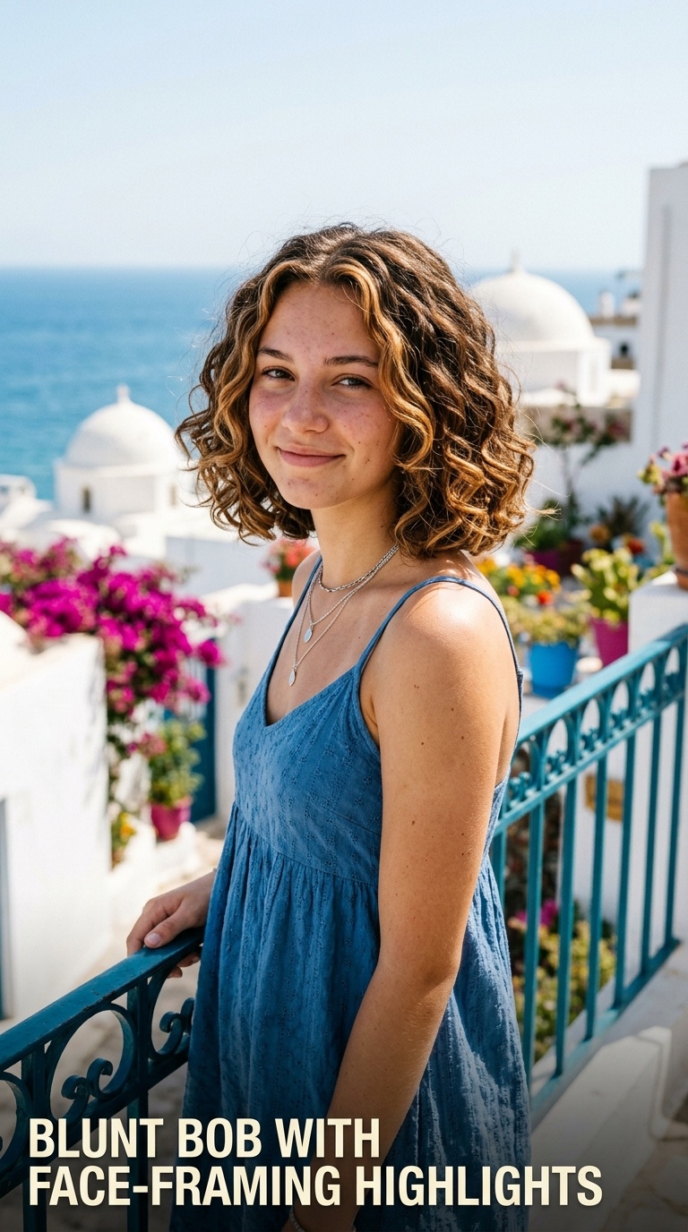 Blunt Bob with Face-Framing Highlights