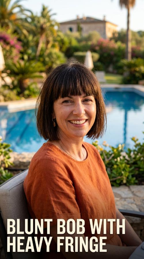 Blunt Bob with Heavy Fringe