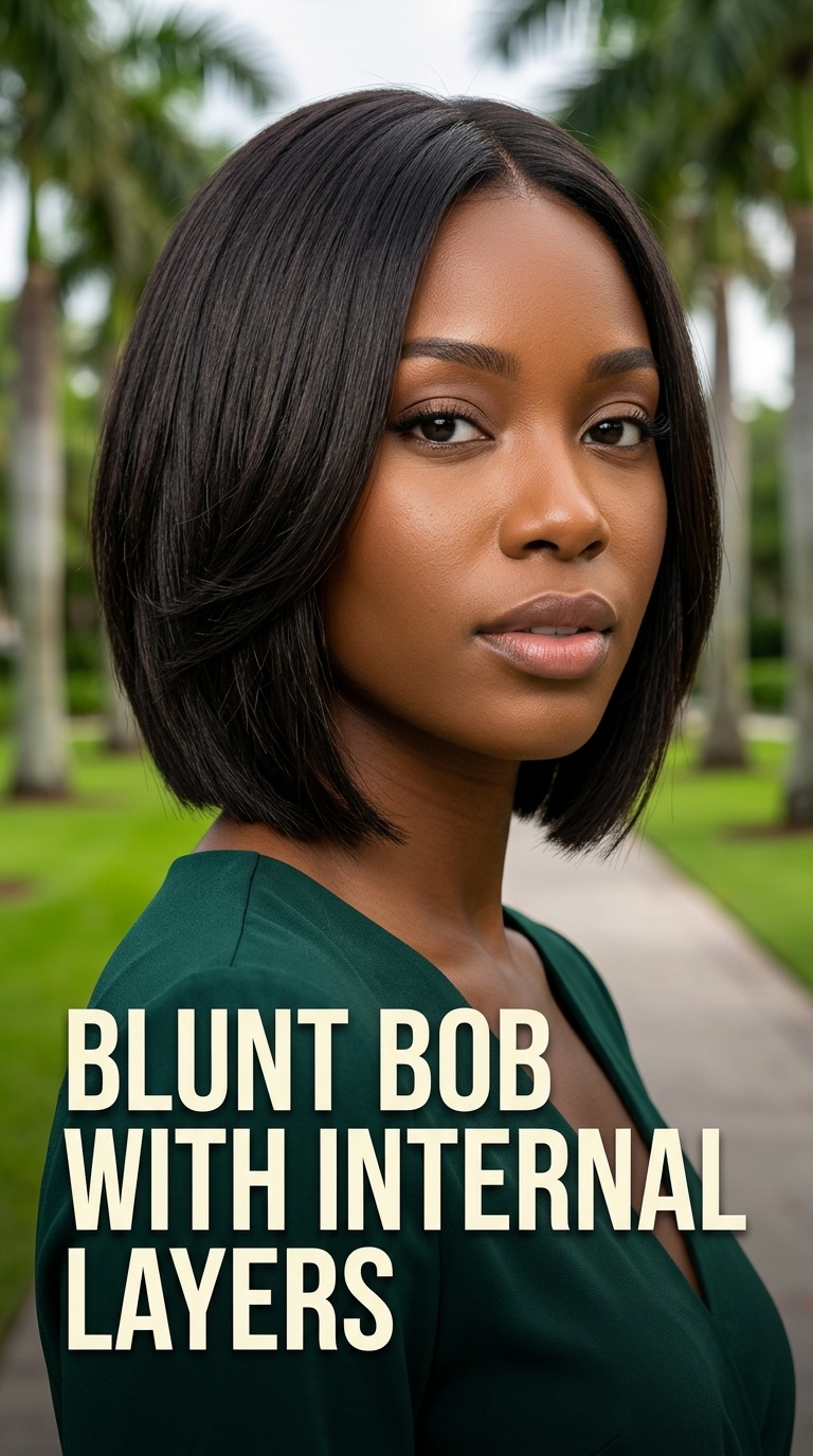 Blunt Bob with Internal Layers