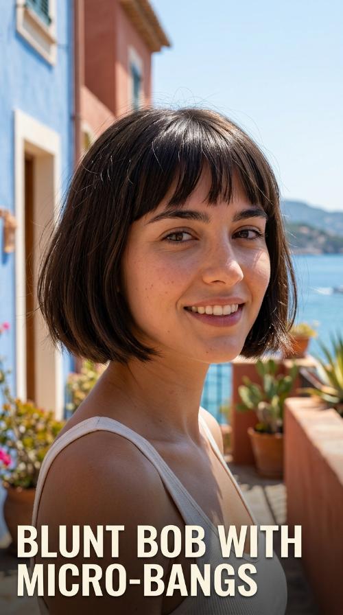 Blunt Bob with Micro-Bangs