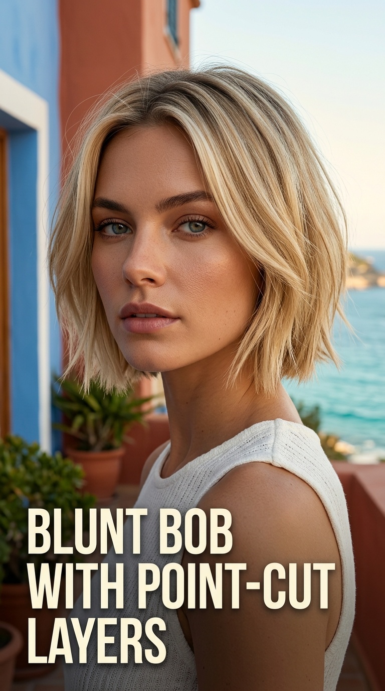 Blunt Bob with Point-Cut Layers