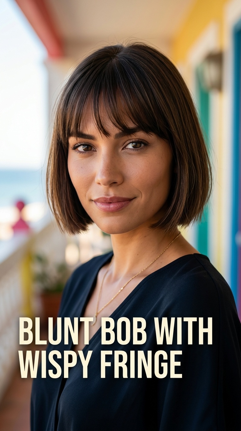 Blunt Bob with Wispy Fringe
