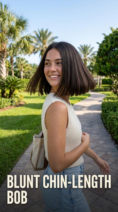 Blunt Chin-Length Bob