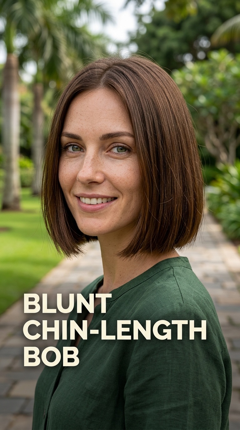 Blunt Chin-Length Bob