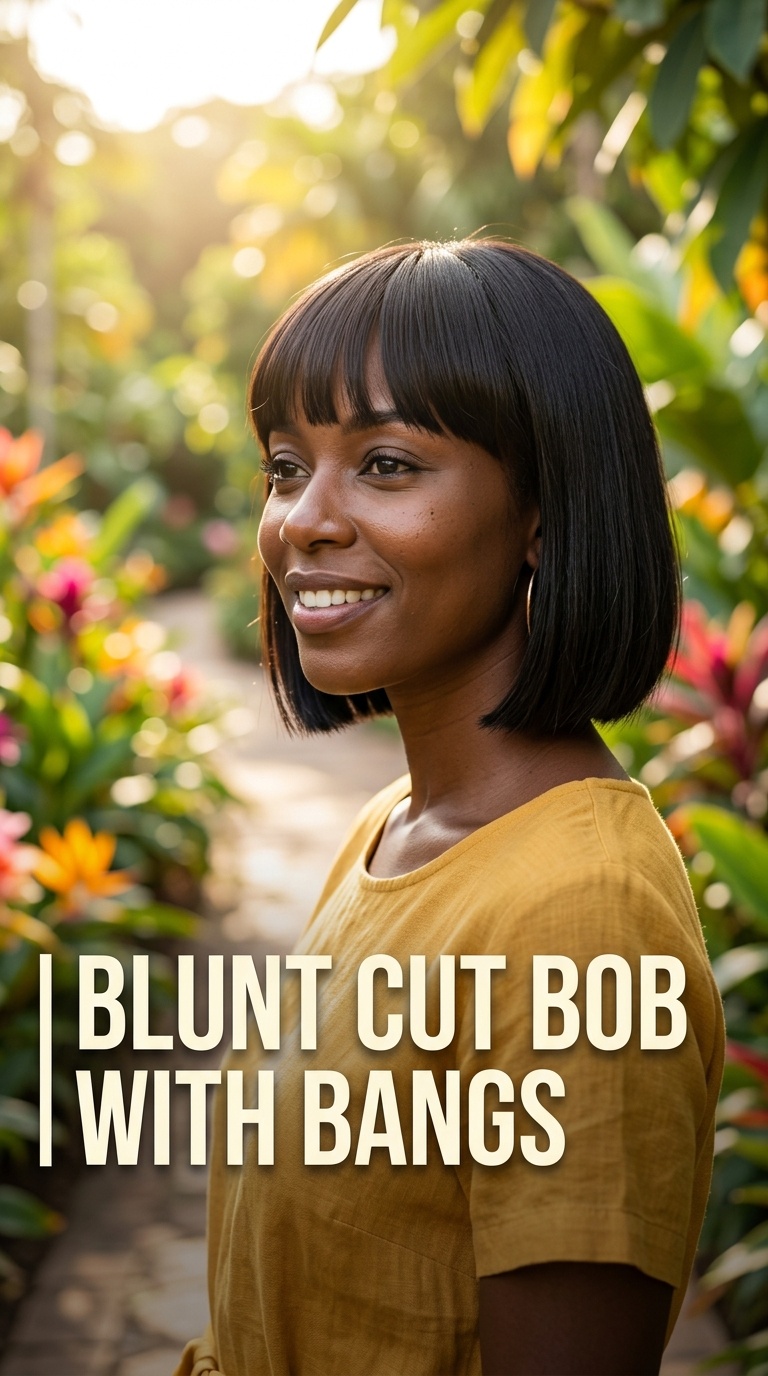 Blunt Cut Bob with Bangs