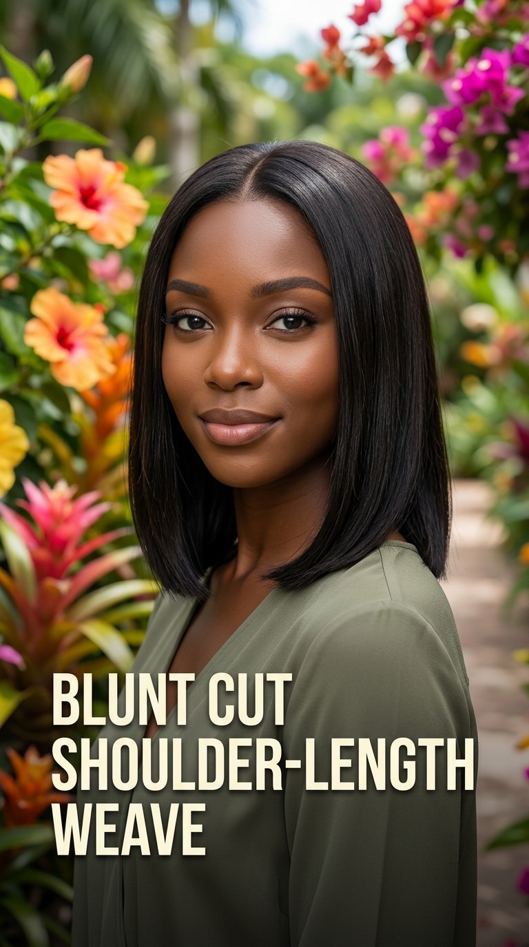 Blunt Cut Shoulder-Length Weave