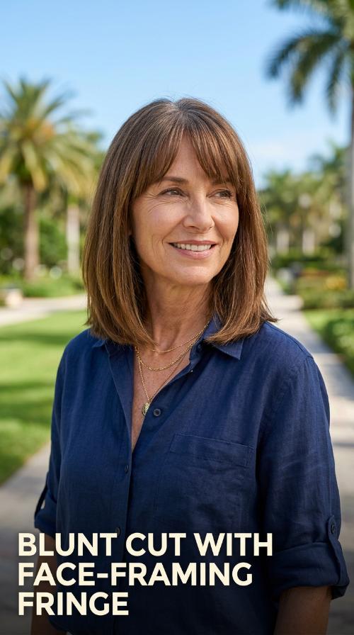 Blunt Cut with Face-Framing Fringe