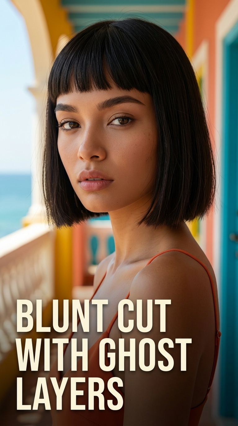 Blunt Cut with Ghost Layers