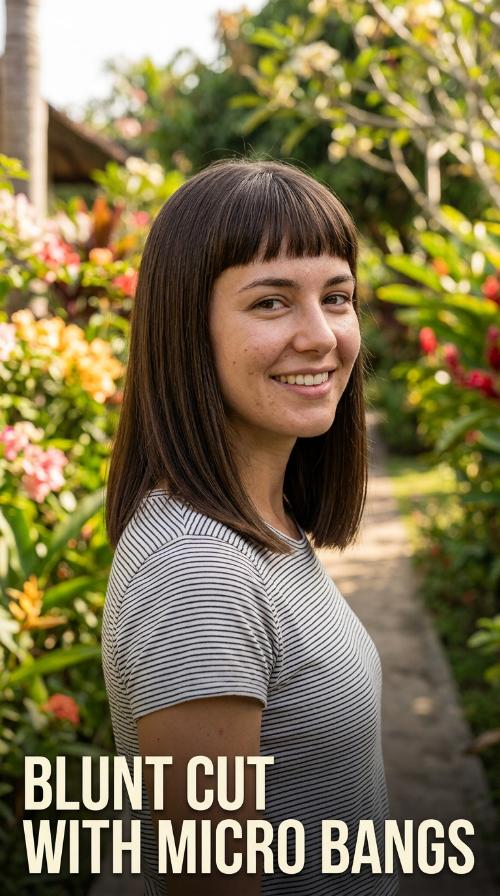 Blunt Cut with Micro Bangs