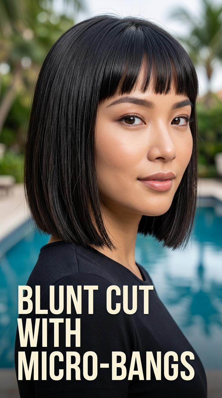 Blunt Cut with Micro-Bangs