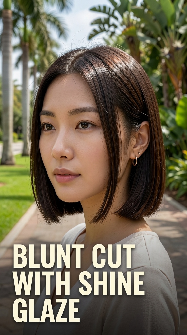 Blunt Cut with Shine Glaze