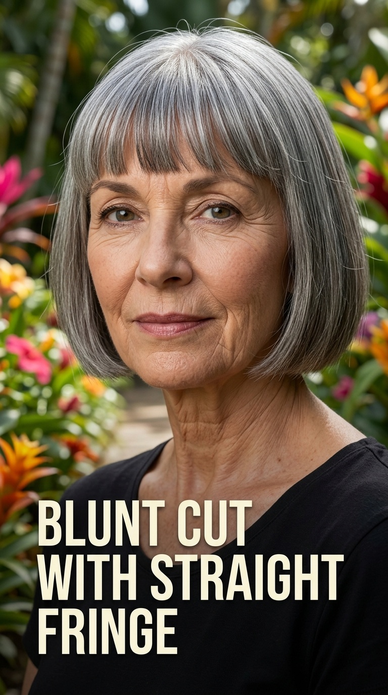 Blunt Cut with Straight Fringe