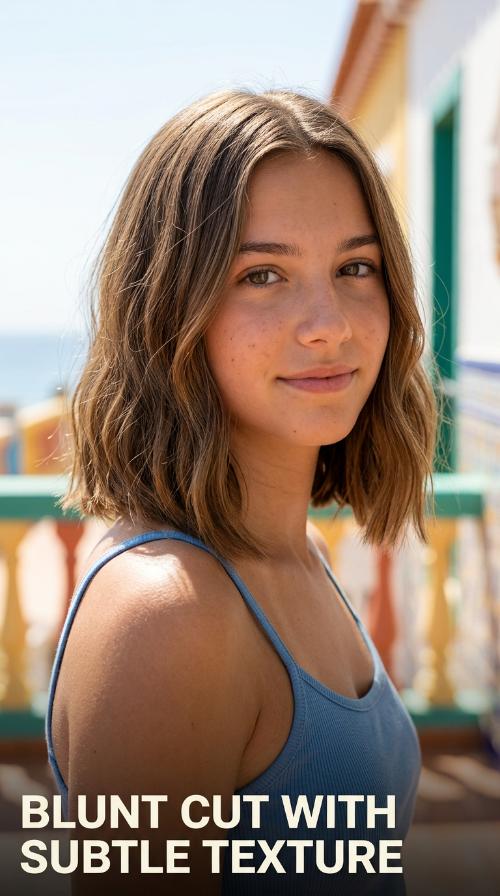 Blunt Cut with Subtle Texture