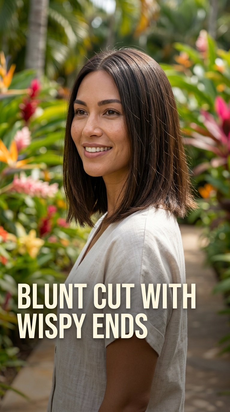 Blunt Cut with Wispy Ends