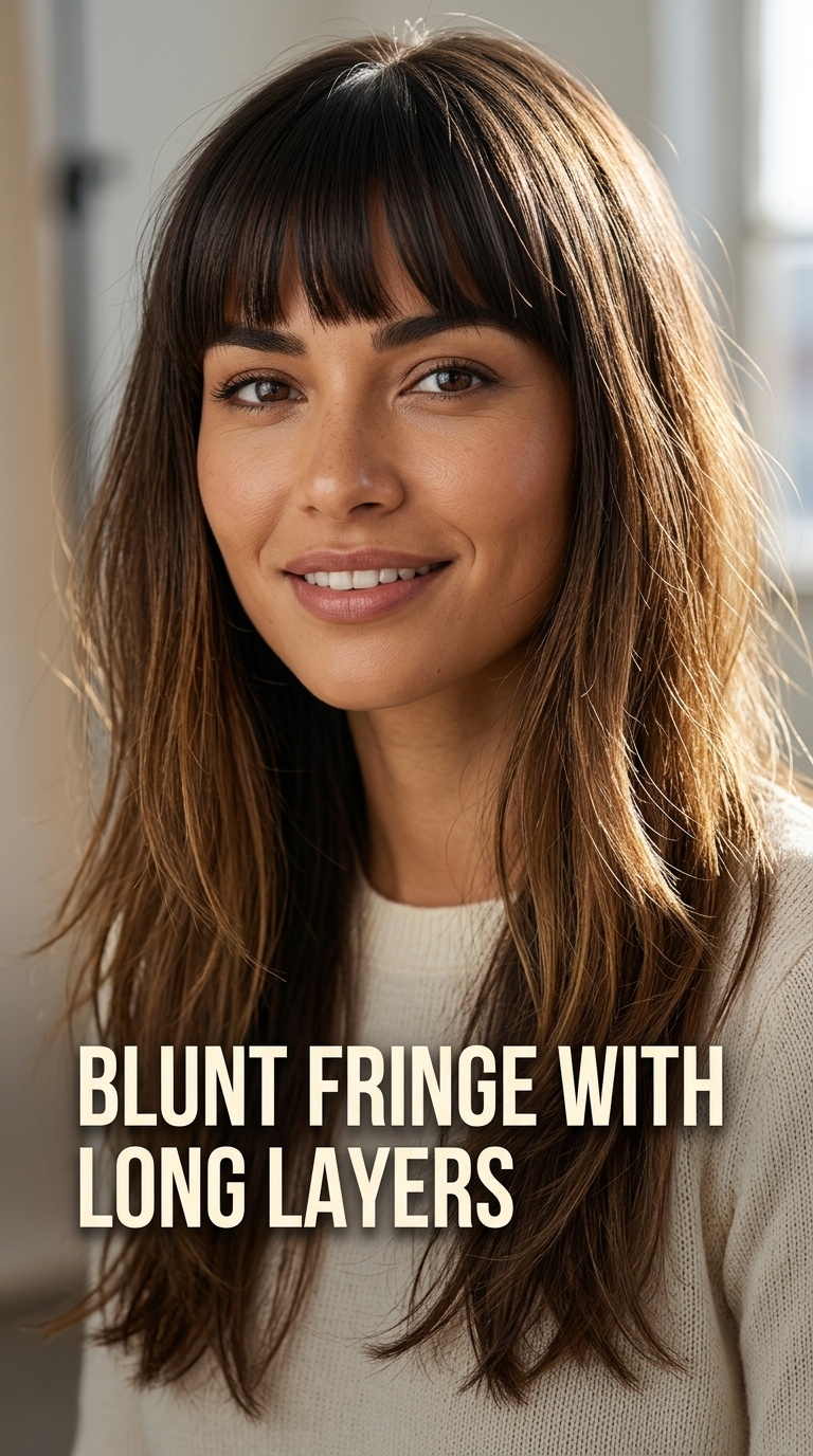 Blunt Fringe with Long Layers