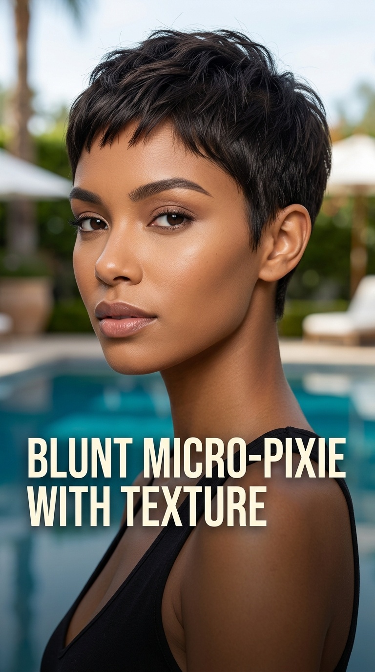 Blunt Micro-Pixie with Texture