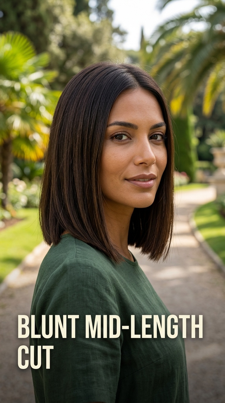 Blunt Mid-Length Cut