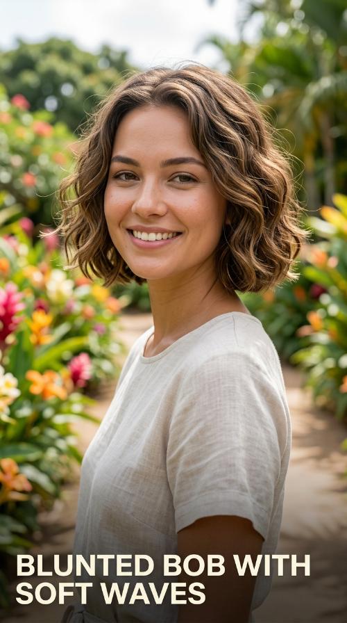 Blunted Bob with Soft Waves