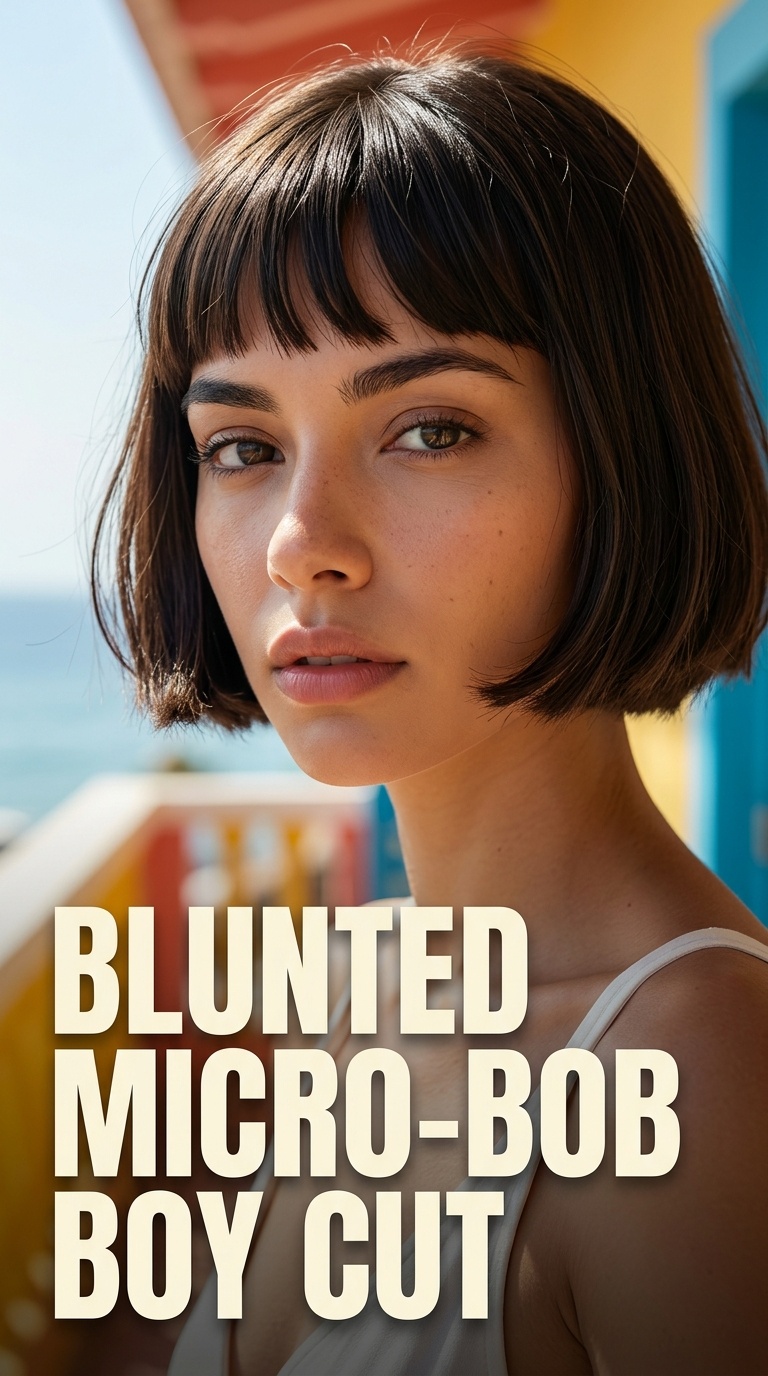 Blunted Micro-Bob Boy Cut