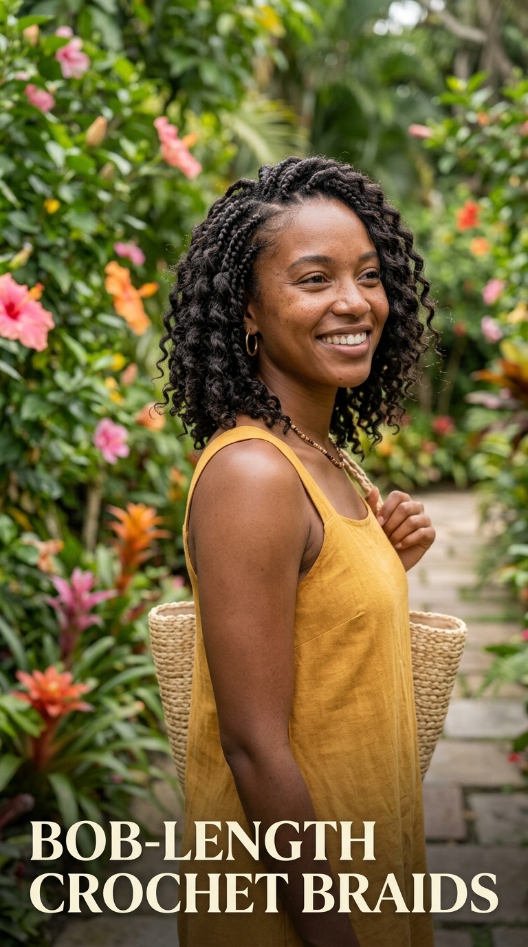 Bob-Length Crochet Braids