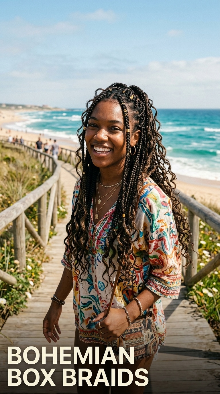 Bohemian Box Braids
