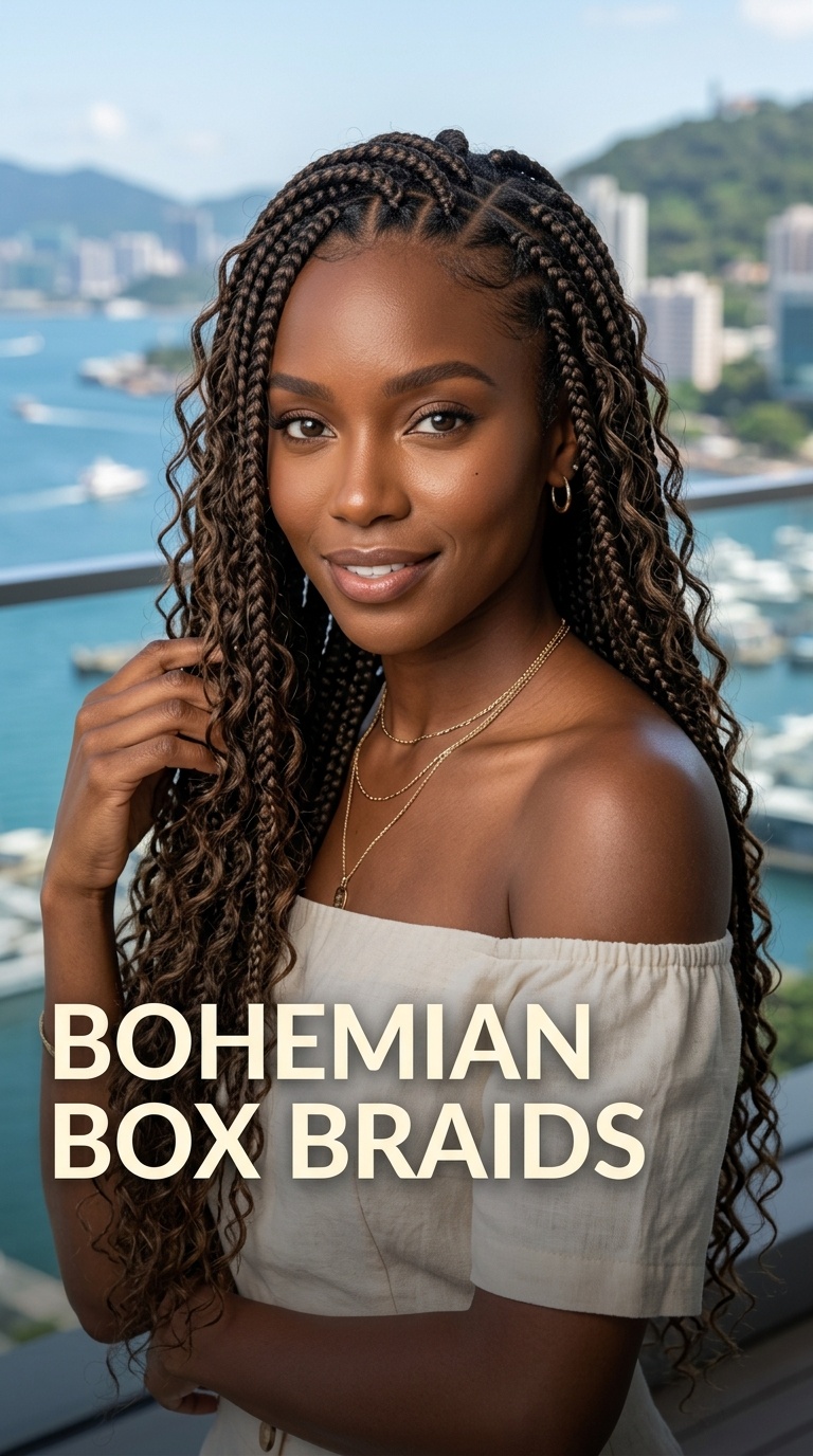 Bohemian Box Braids