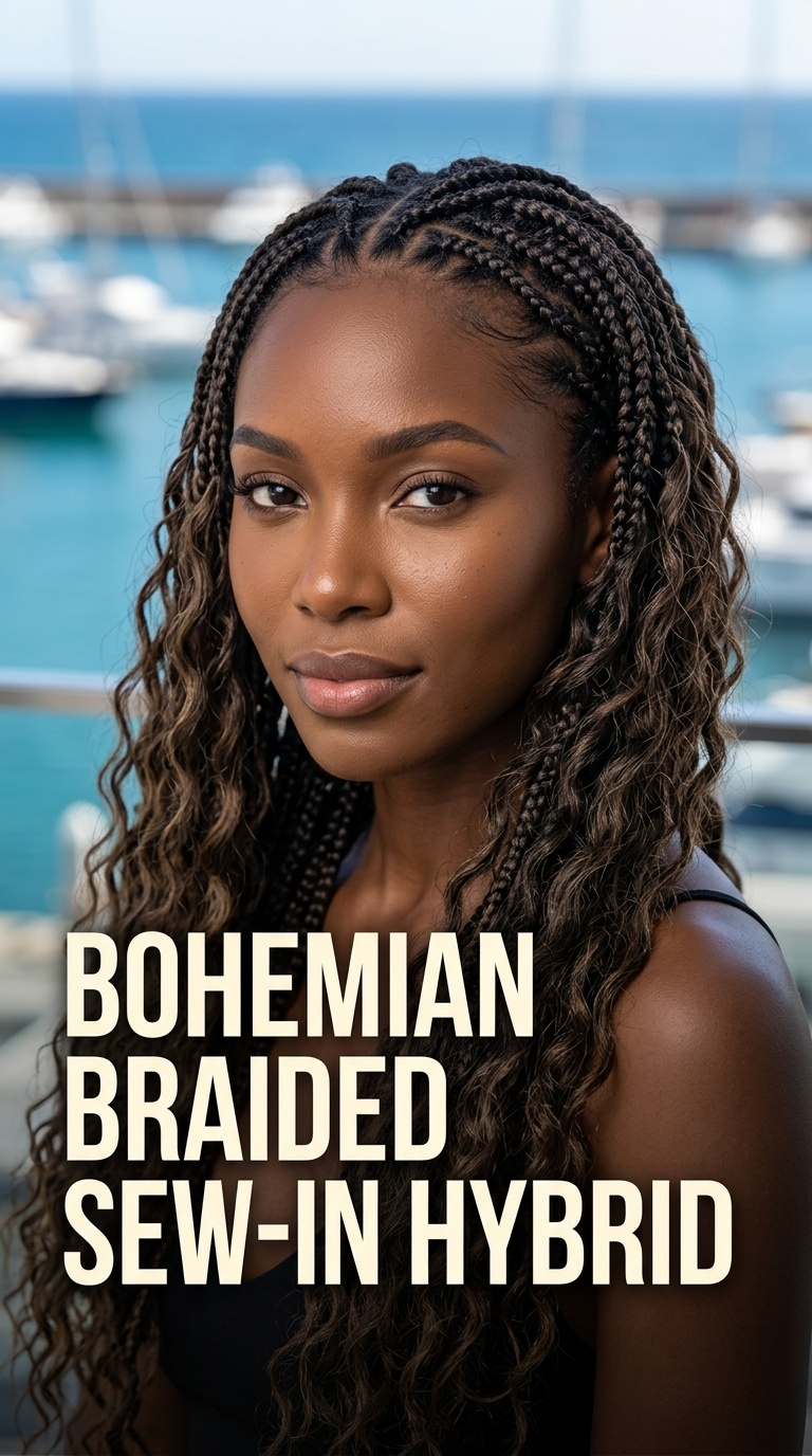 Bohemian Braided Sew-In Hybrid