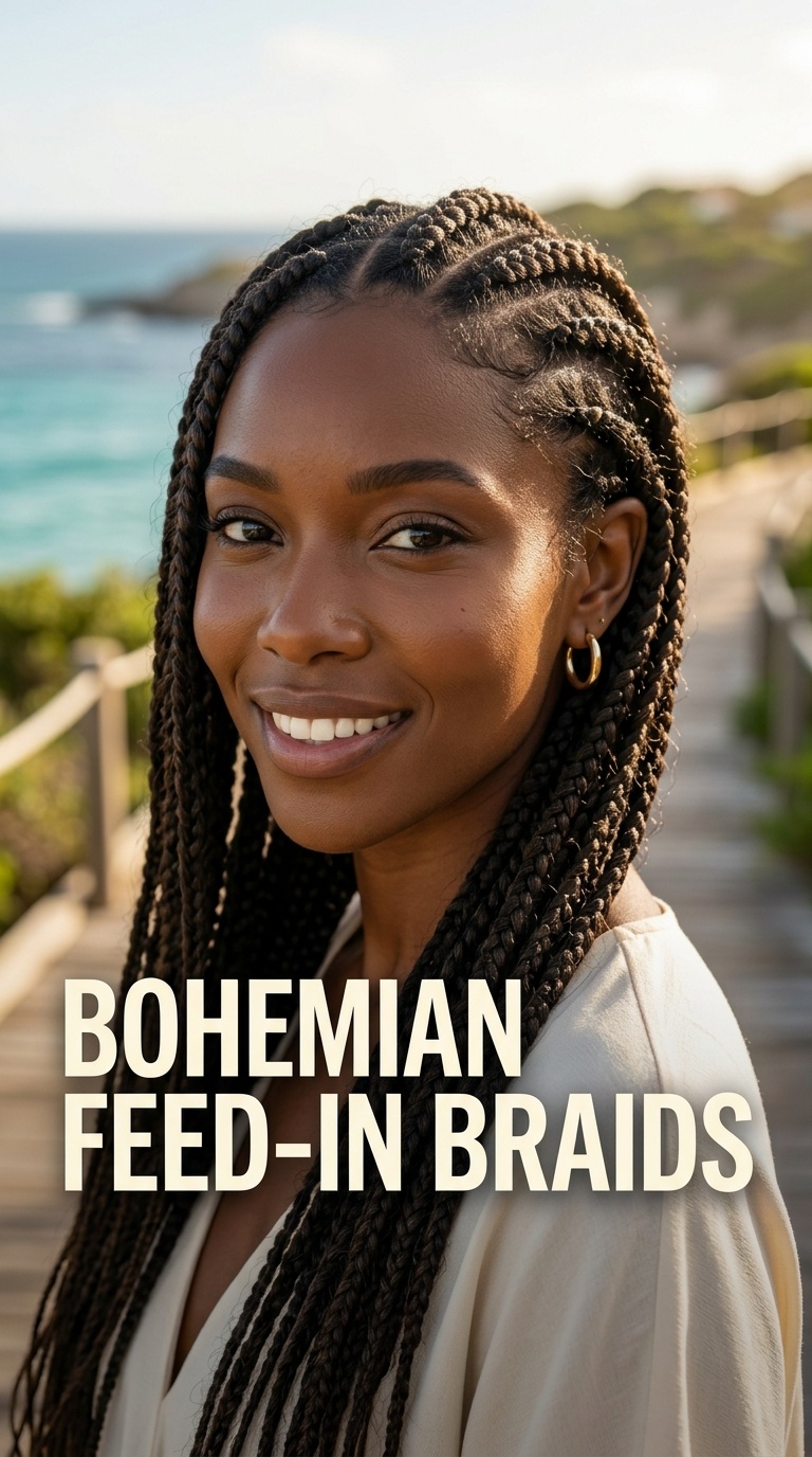 Bohemian Feed-in Braids
