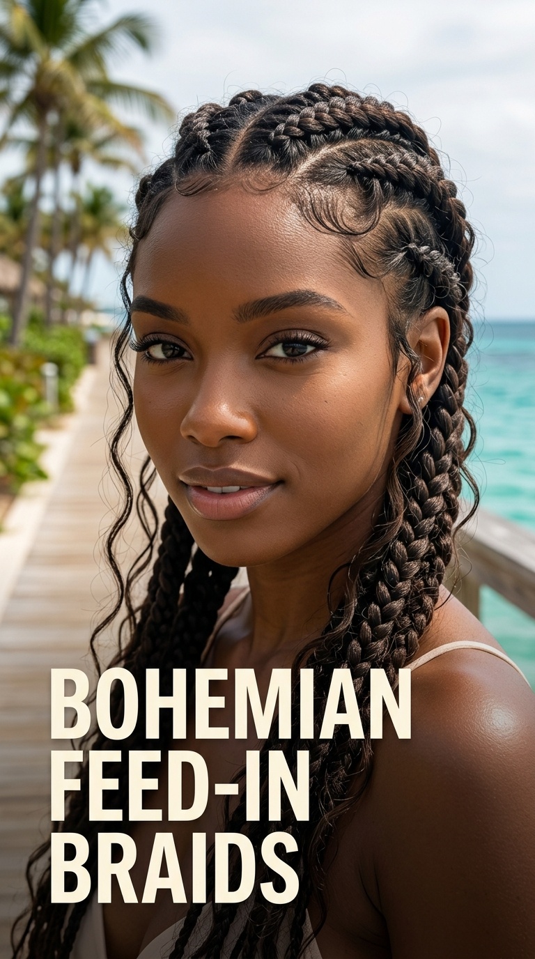 Bohemian Feed-in Braids