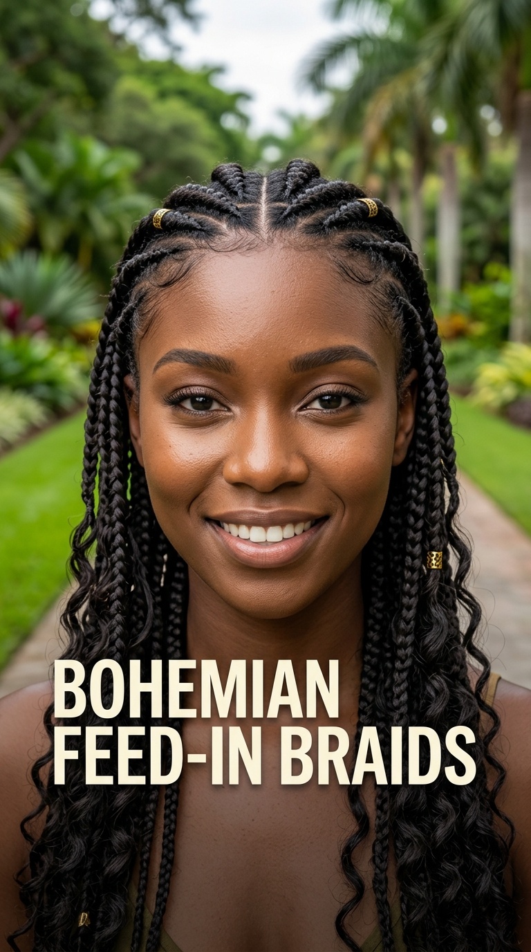 Bohemian Feed-in Braids