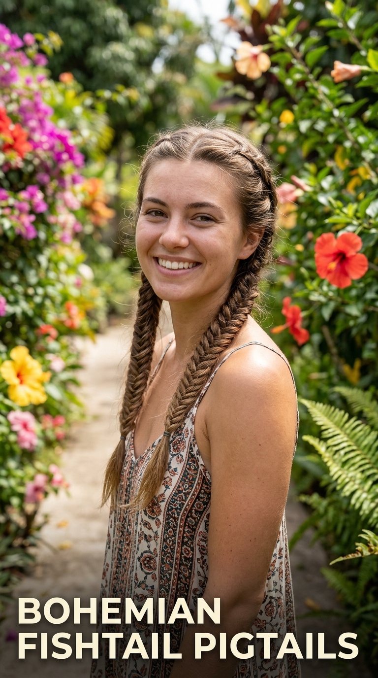Bohemian Fishtail Pigtails