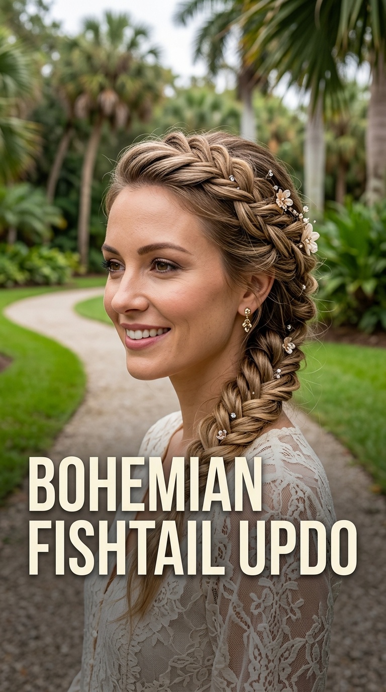 Bohemian Fishtail Updo