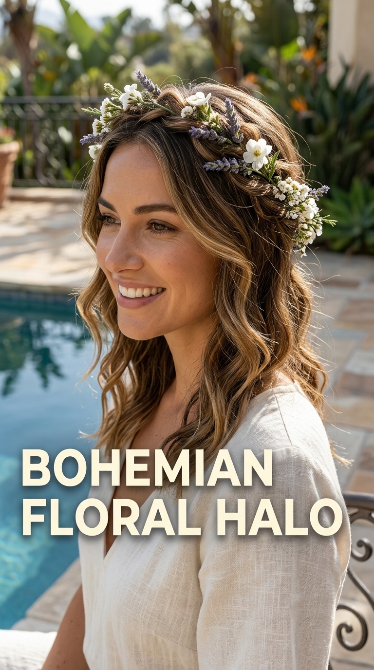 Bohemian Floral Halo