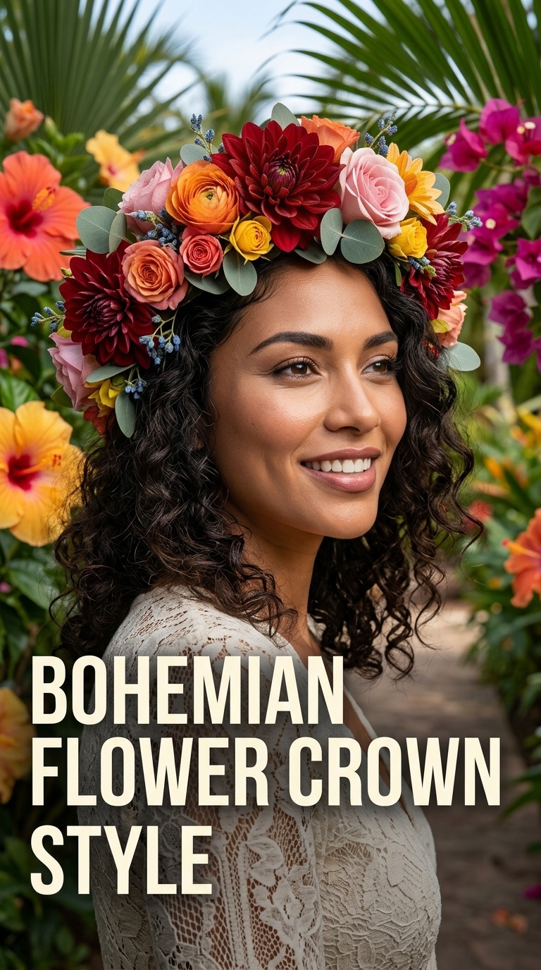 Bohemian Flower Crown Style