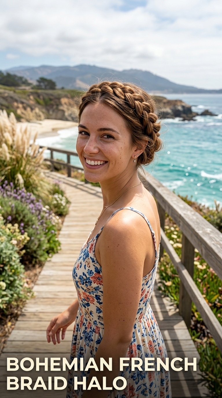 Bohemian French Braid Halo