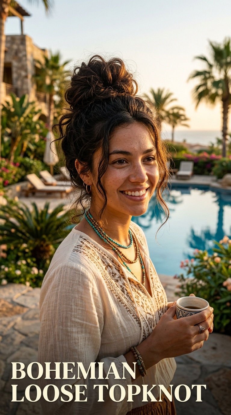 Bohemian Loose Topknot