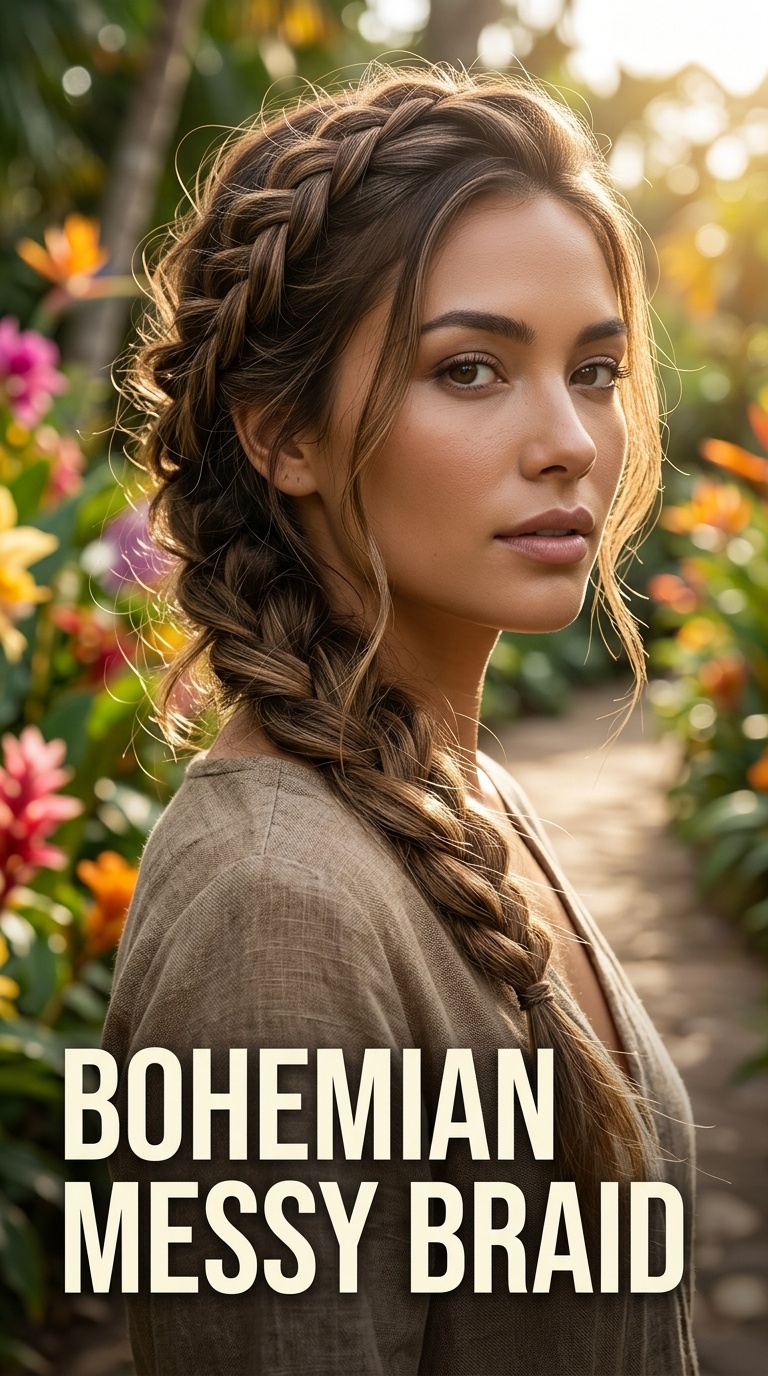 Bohemian Messy Braid