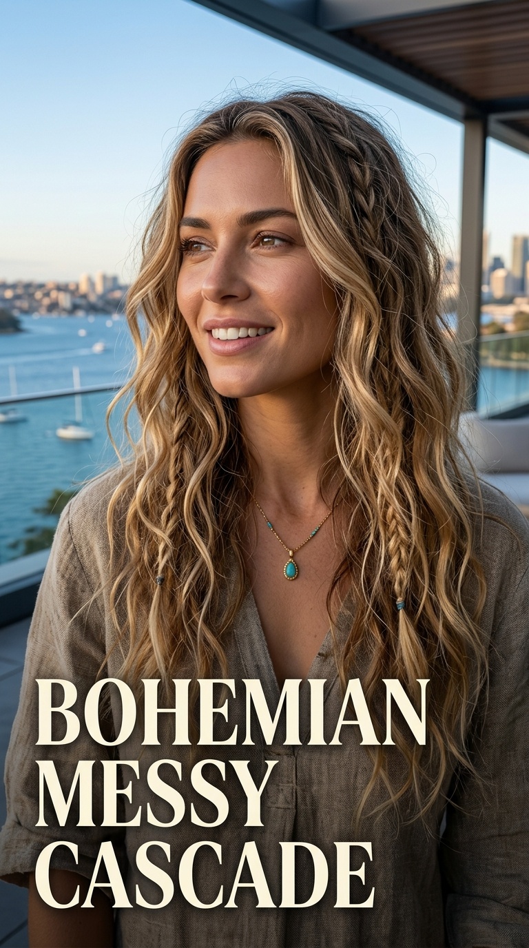 Bohemian Messy Cascade