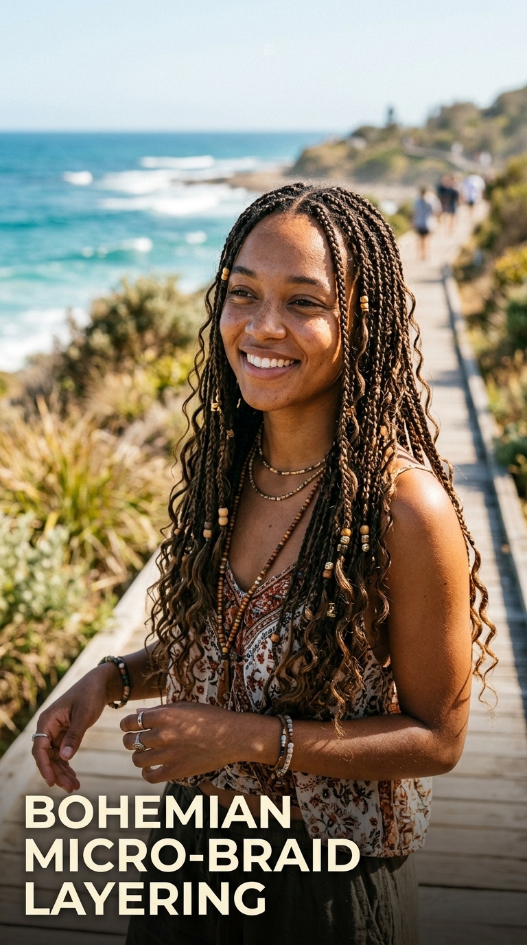 Bohemian Micro-Braid Layering