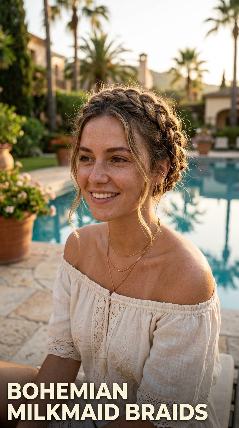 Bohemian Milkmaid Braids