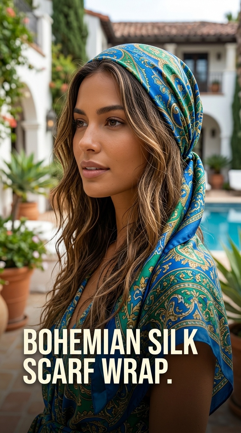 Bohemian Silk Scarf Wrap
