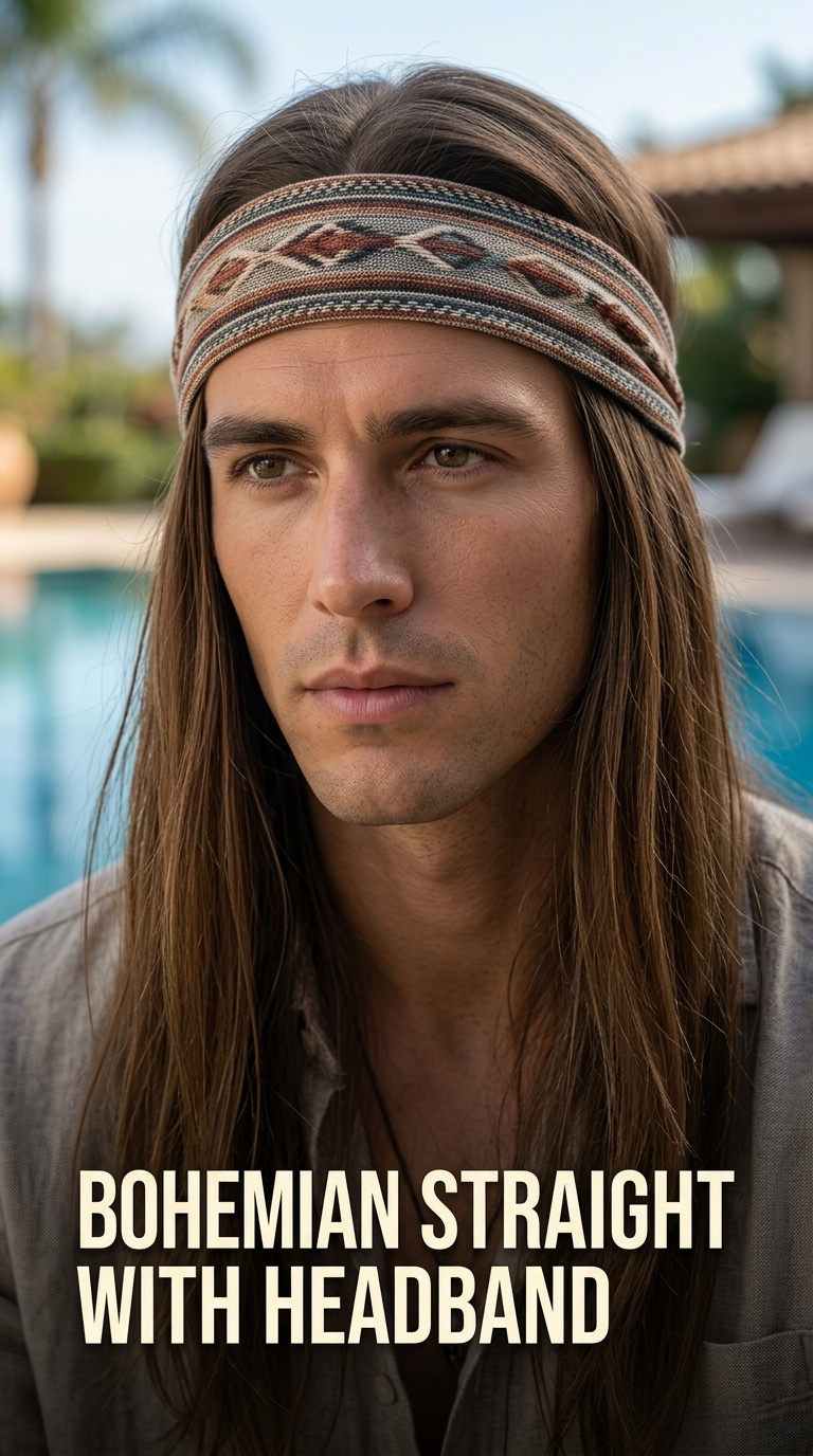 Bohemian Straight with Headband