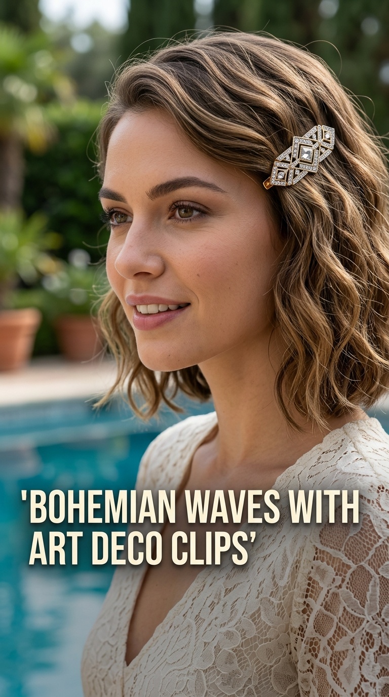 Bohemian Waves with Art Deco Clips