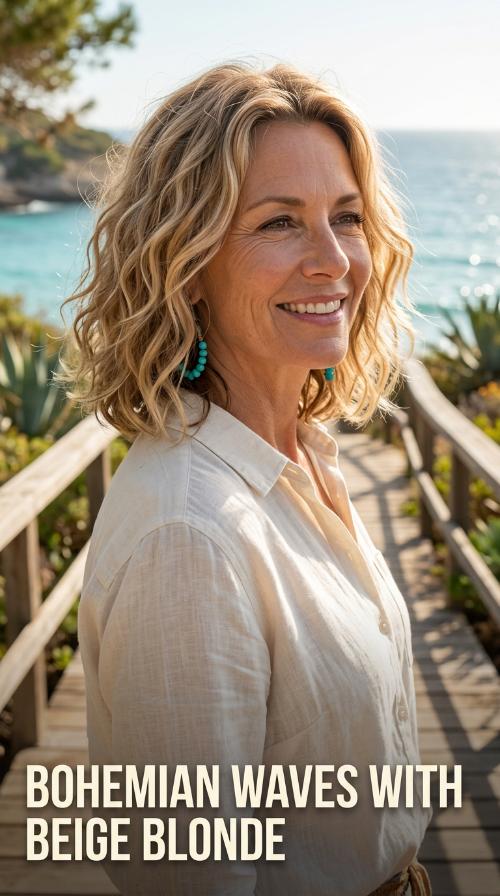 Bohemian Waves with Beige Blonde
