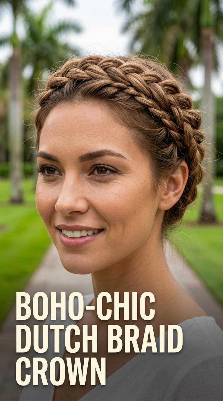 Boho-Chic Dutch Braid Crown