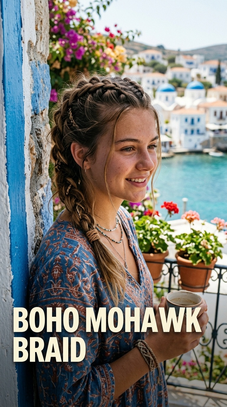 Boho Mohawk Braid