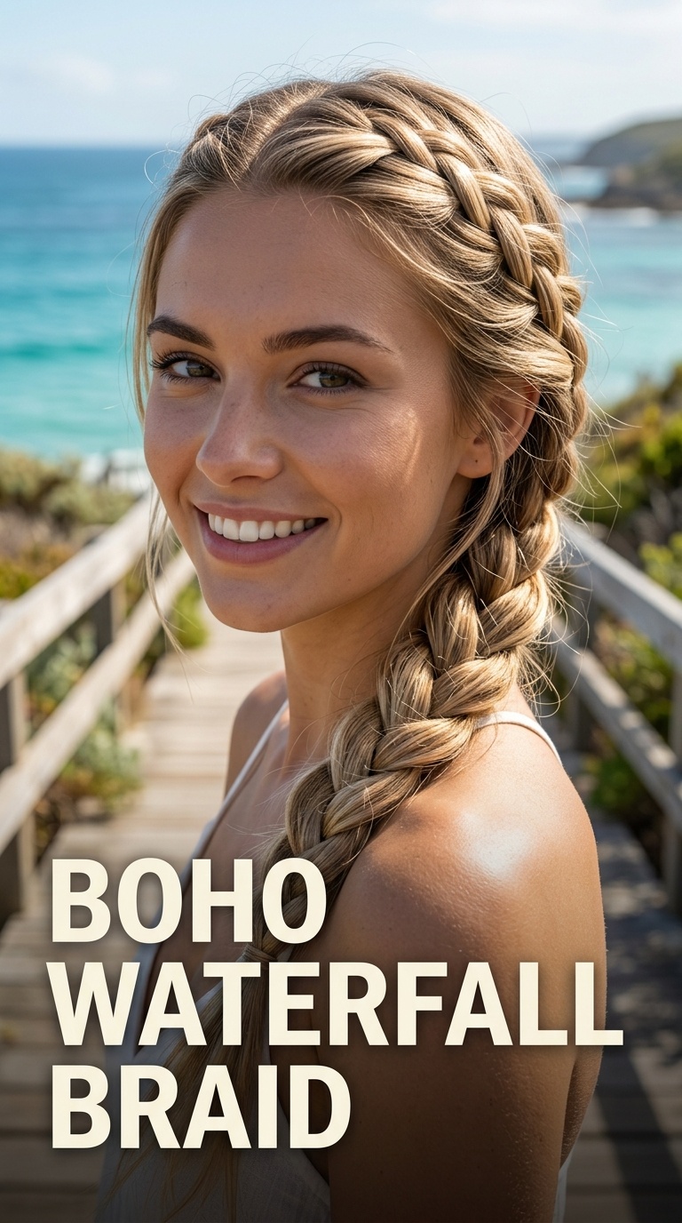 Boho Waterfall Braid