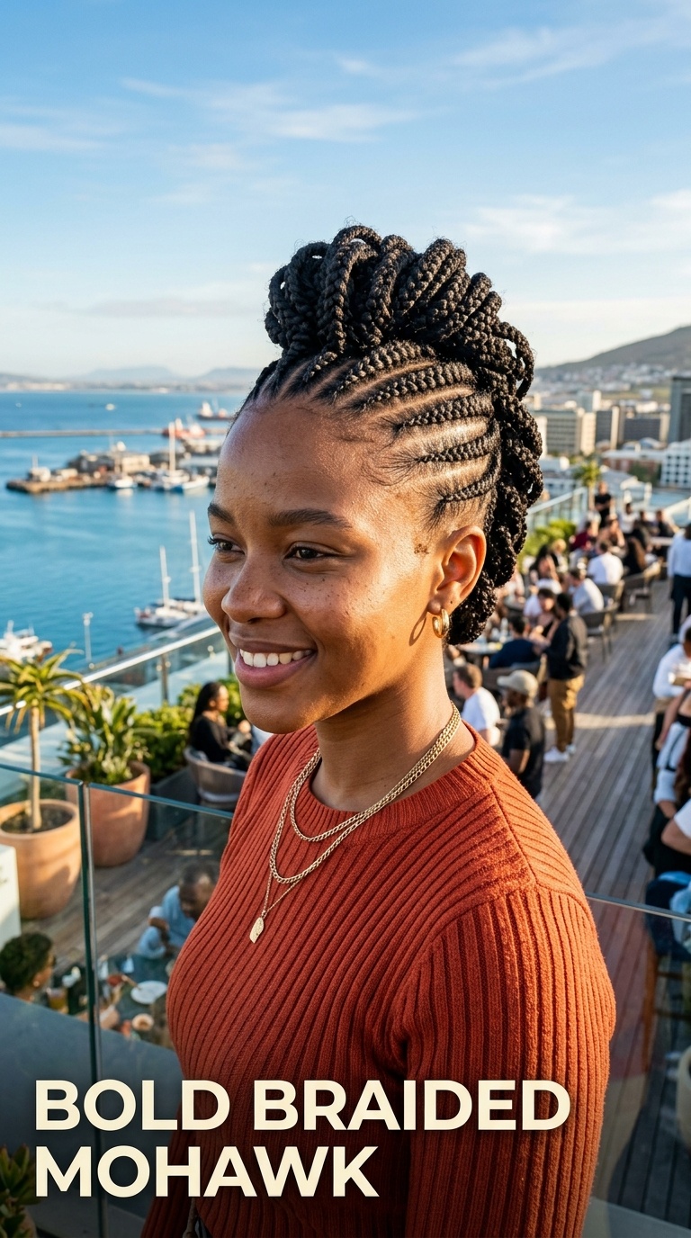 Bold Braided Mohawk